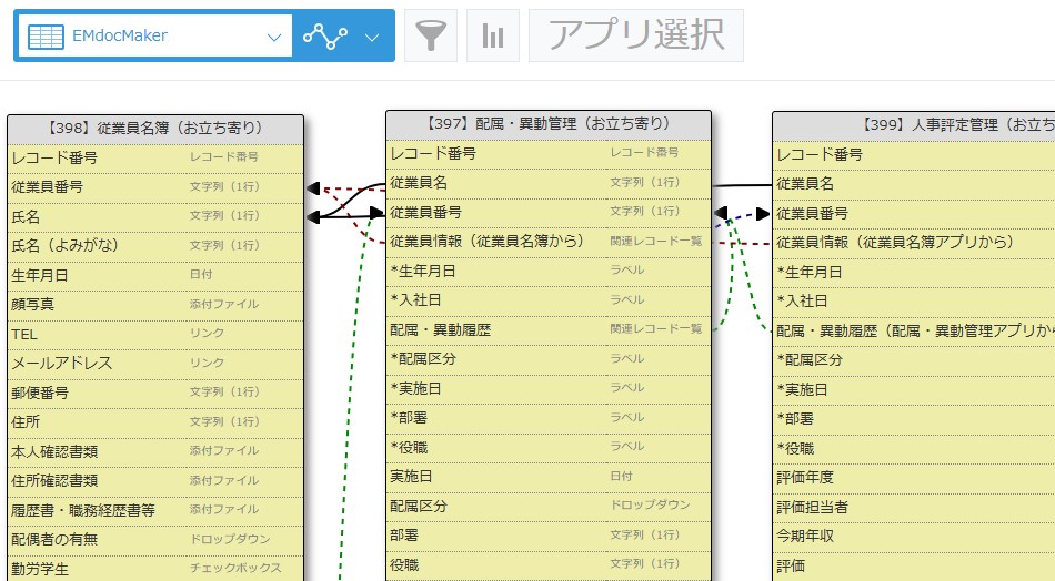 アプリ関連図の出力